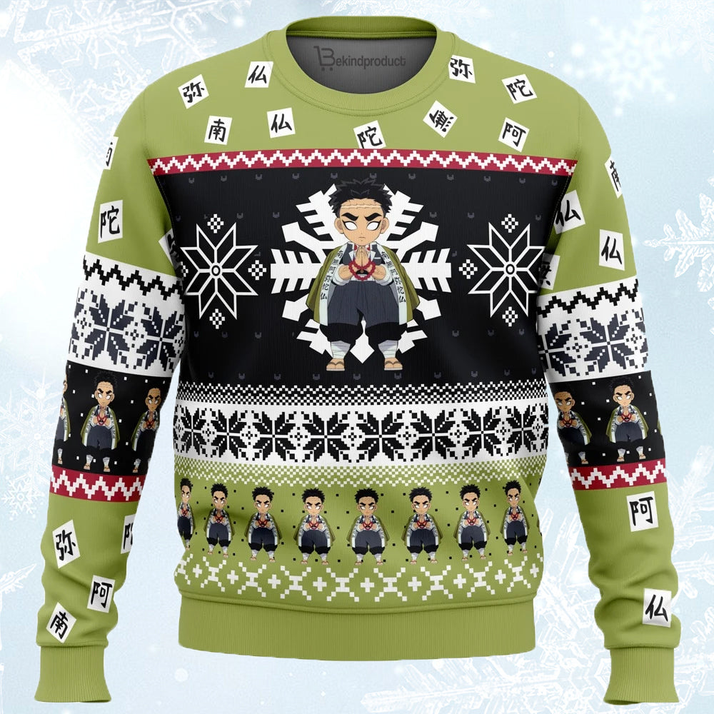 Christmas Gyomei Himejima Demon Slayer Ugly Christmas Sweater For Men & Women Christmas Gift Sweater PT671 - WeCustomit