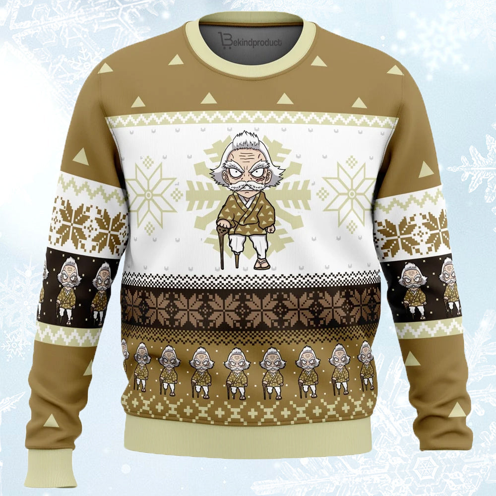 Christmas Jigoro Kuwajima Demon Slayer Ugly Christmas Sweater For Men & Women Christmas Gift Sweater PT673 - WeCustomit