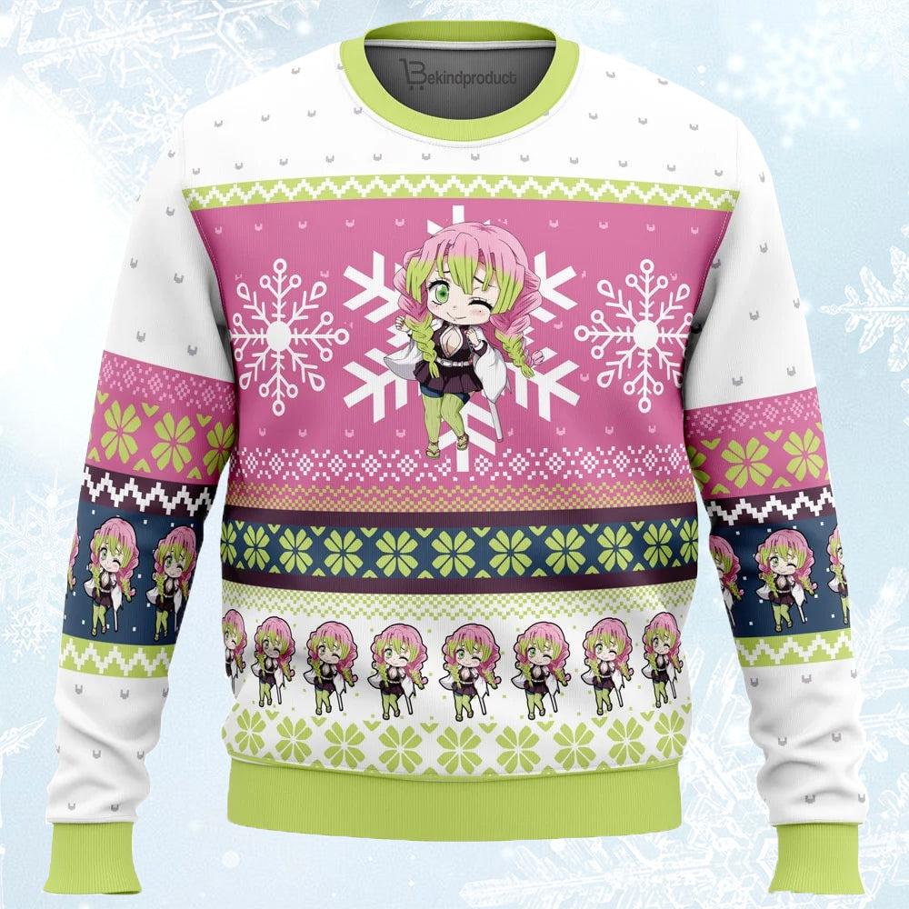 Christmas Mitsuri Kanroji Demon Slayer Ugly Christmas Sweater For Men & Women Christmas Gift Sweater PT675 - WeCustomit
