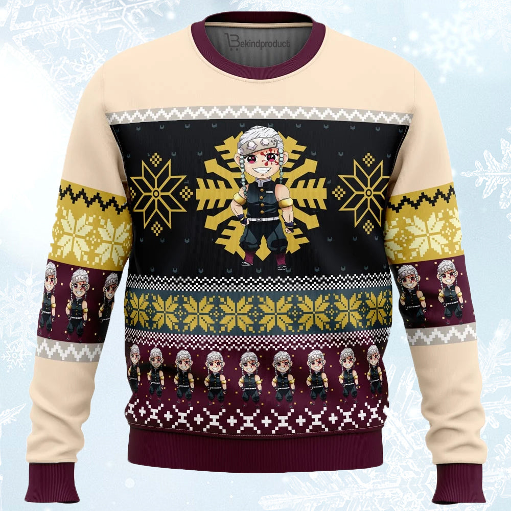 Christmas Tengen Uzui Demon Slayer Ugly Christmas Sweater For Men & Women Christmas Gift Sweater PT680 - WeCustomit