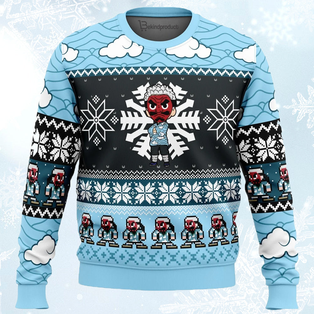 Christmas Urokodaki Sakonji Demon Slayer Ugly Christmas Sweater For Men & Women Christmas Gift Sweater PT681 - WeCustomit