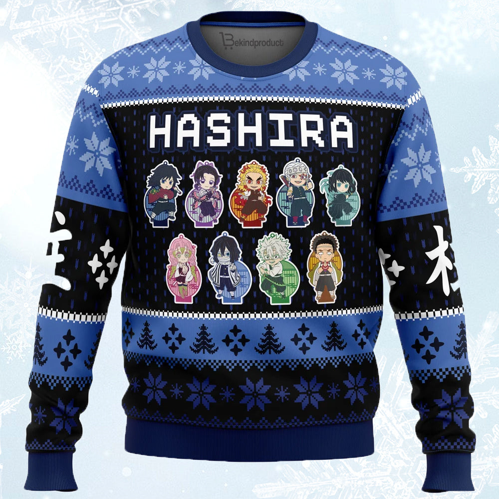 Hashira Demon Slayer Ugly Christmas Sweater For Men & Women Christmas Gift Sweater PT634 - WeCustomit