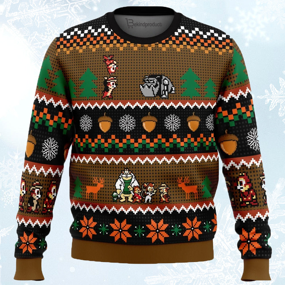 Chip‘n Dale Christmas Rangers Ugly Christmas Sweater For Men & Women Christmas Gift Sweater PT791 - WeCustomit