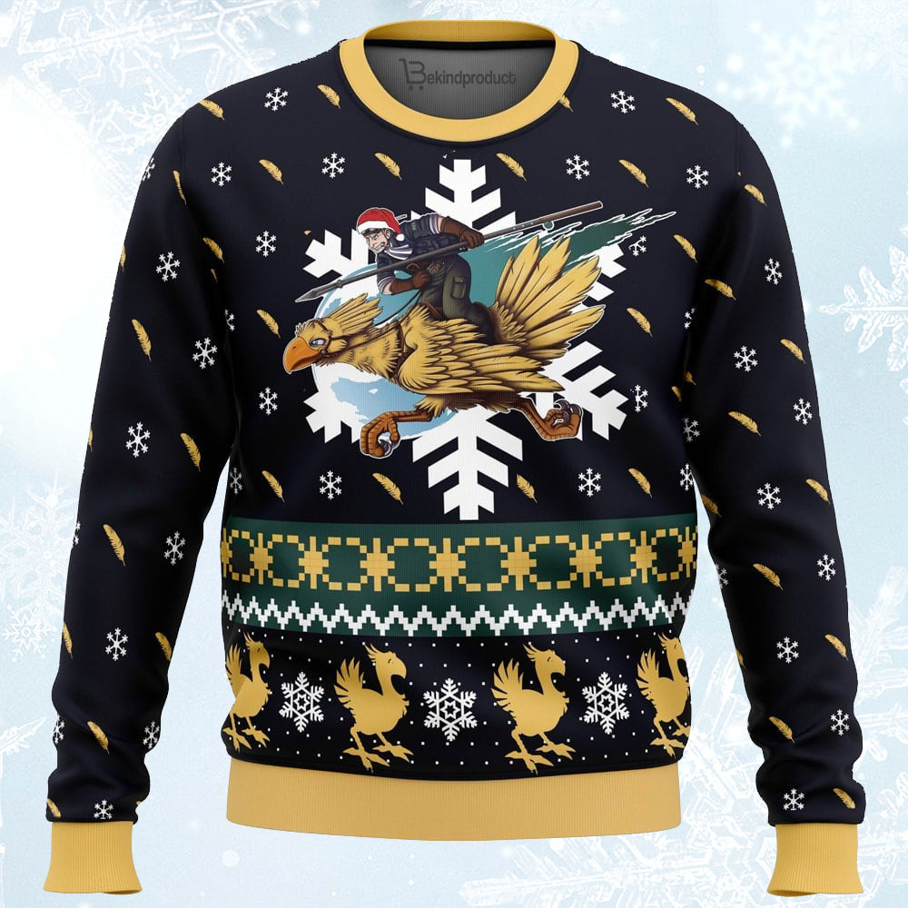 Chocobo Christmas Ugly Christmas Sweater For Men & Women Christmas Gift Sweater PT283 - WeCustomit