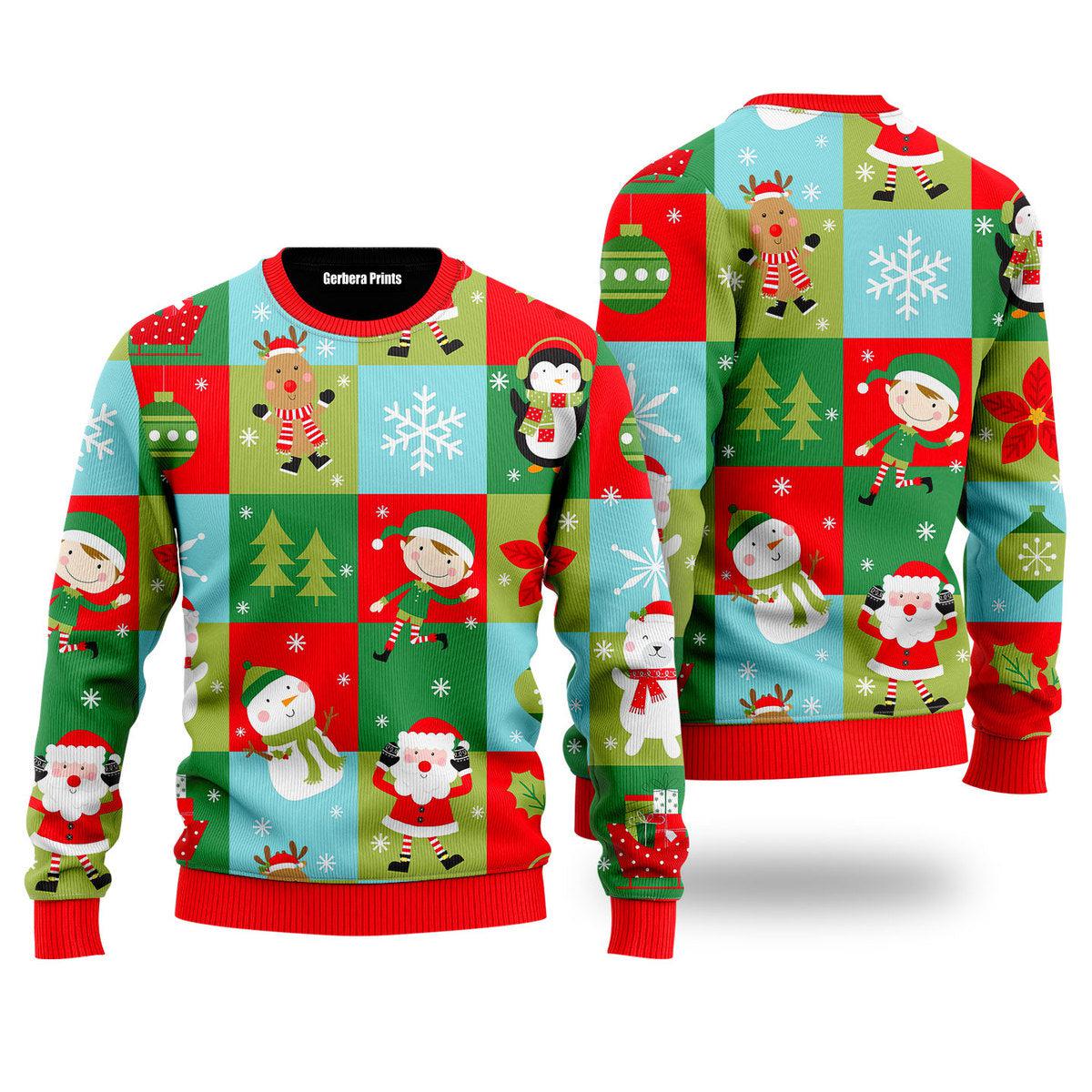 Christmas Holiday Pattern Ugly Christmas Sweater - WeCustomit