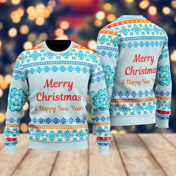 Christmas Is The Most Wonderful Time Pattern Ugly Christmas Sweater For Men & Women Christmas Gift Sweater US1420 - WeCustomit