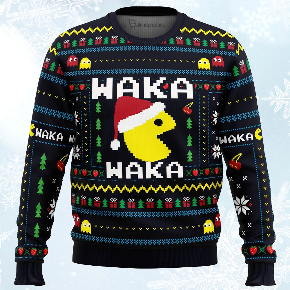Christmas Arcade Pac-Man Ugly Christmas Sweater For Men & Women Christmas Gift Sweater PT403 - WeCustomit