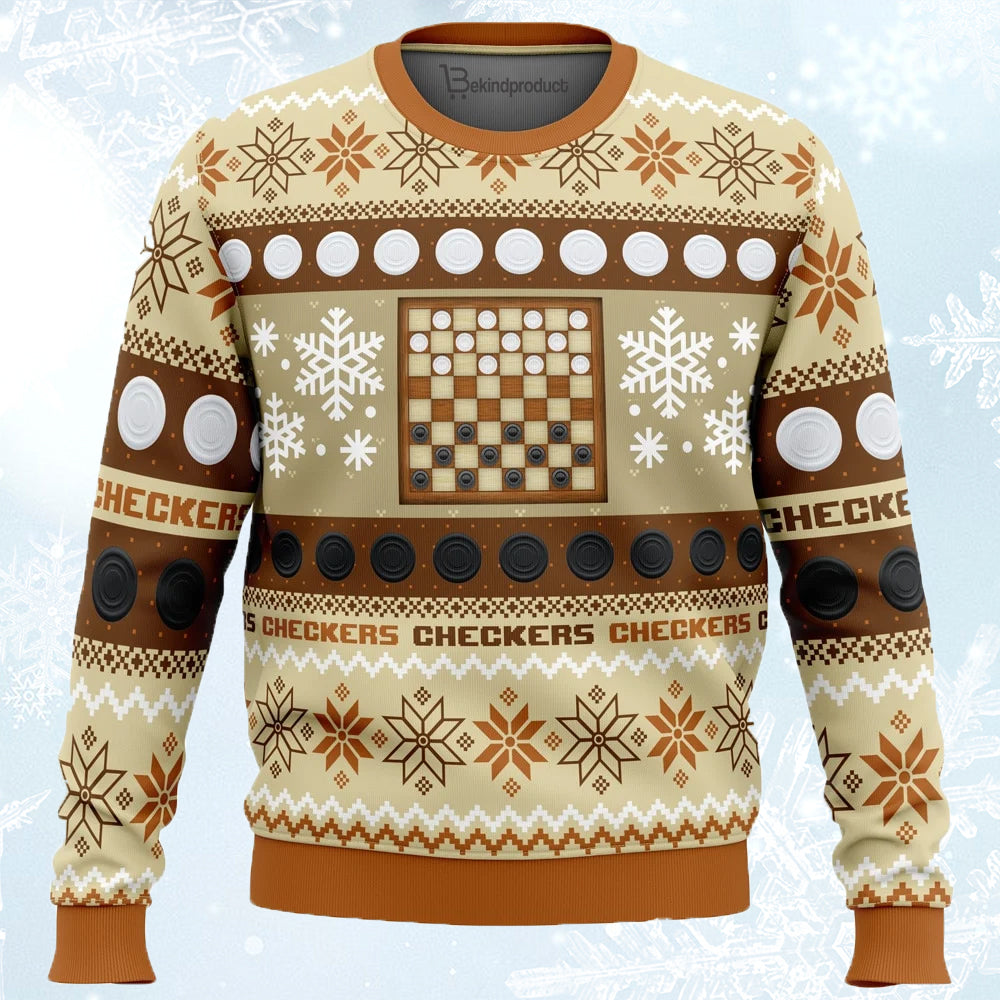 Christmas Checkers Ugly Christmas Sweater For Men & Women Christmas Gift Sweater PT684 - WeCustomit