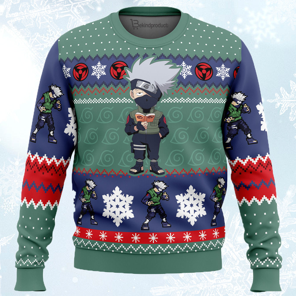 Christmas Chibi Kakashi Hatake Naruto Ugly Christmas Sweater For Men & Women Christmas Gift Sweater PT596 - WeCustomit