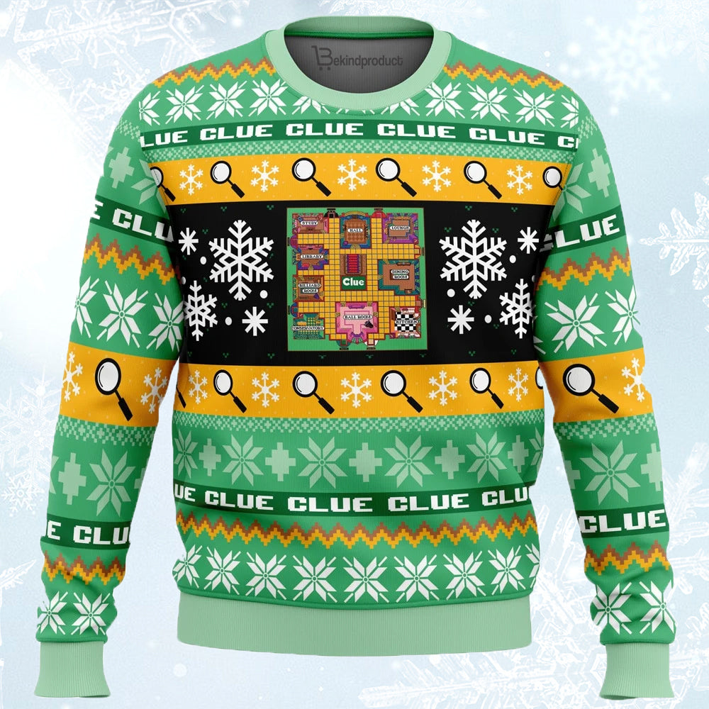 Christmas Clue Ugly Christmas Sweater For Men & Women Christmas Gift Sweater PT686 - WeCustomit