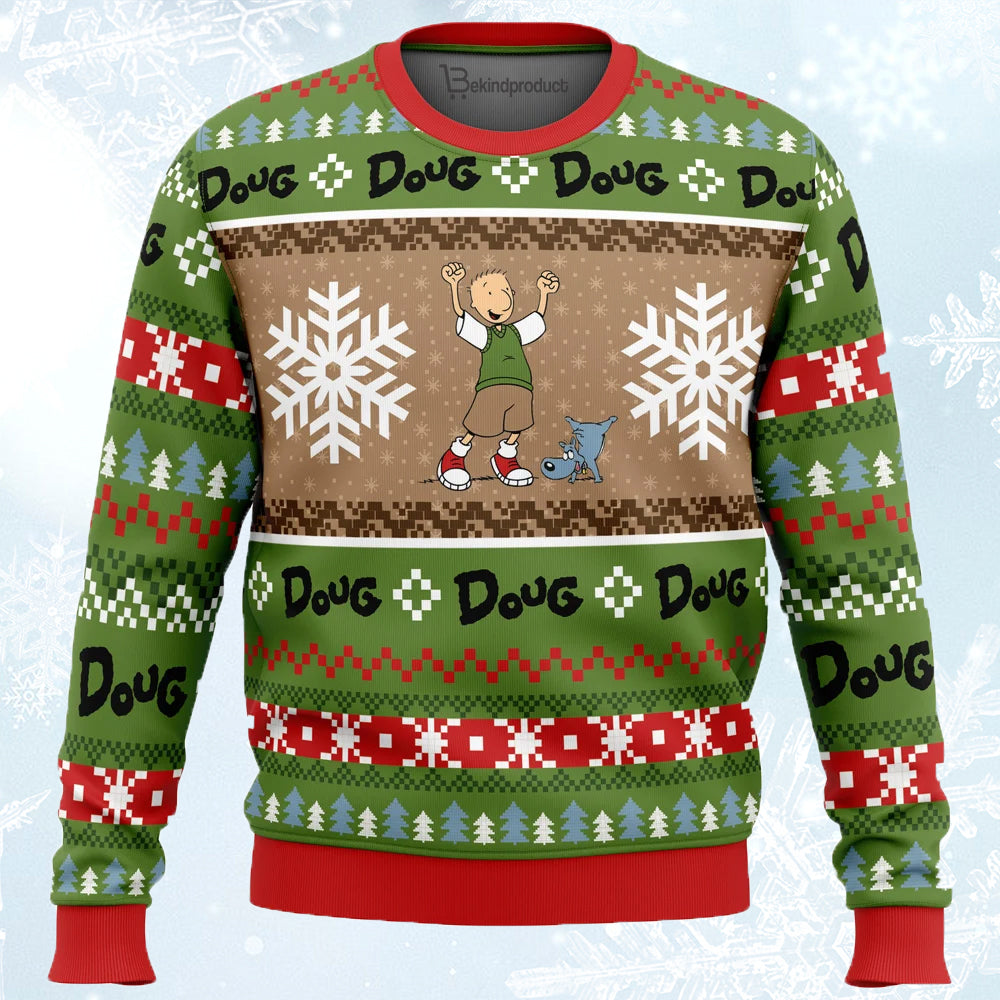 Christmas Doug Nickelodeon Ugly Christmas Sweater For Men & Women Christmas Gift Sweater PT635 - WeCustomit