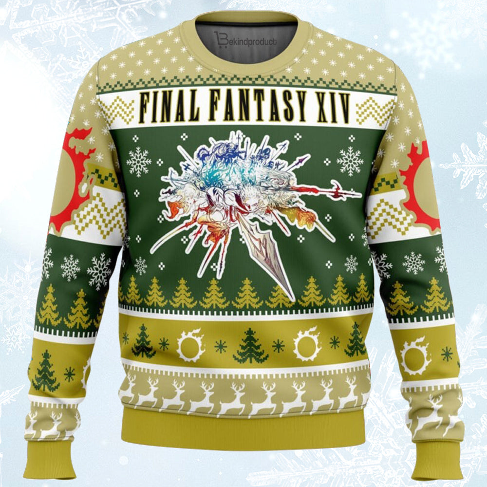 Christmas Fantasy Final Fantasy XIV Ugly Christmas Sweater For Men & Women Christmas Gift Sweater BH155 - WeCustomit