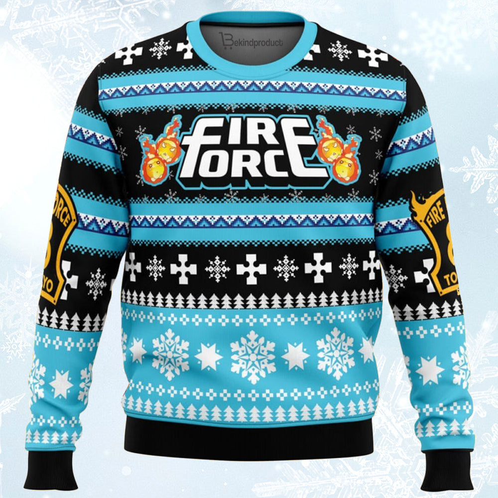 Christmas Flame Fire Force Ugly Christmas Sweater For Men & Women Christmas Gift Sweater BH398 - WeCustomit