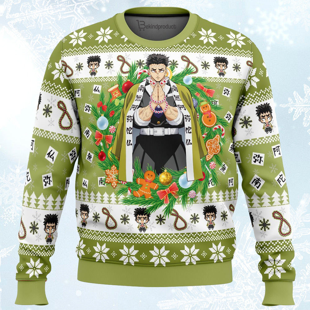 Christmas Gyomei Himejema Demon Slayer Ugly Christmas Sweater For Men & Women Christmas Gift Sweater PT206 - WeCustomit
