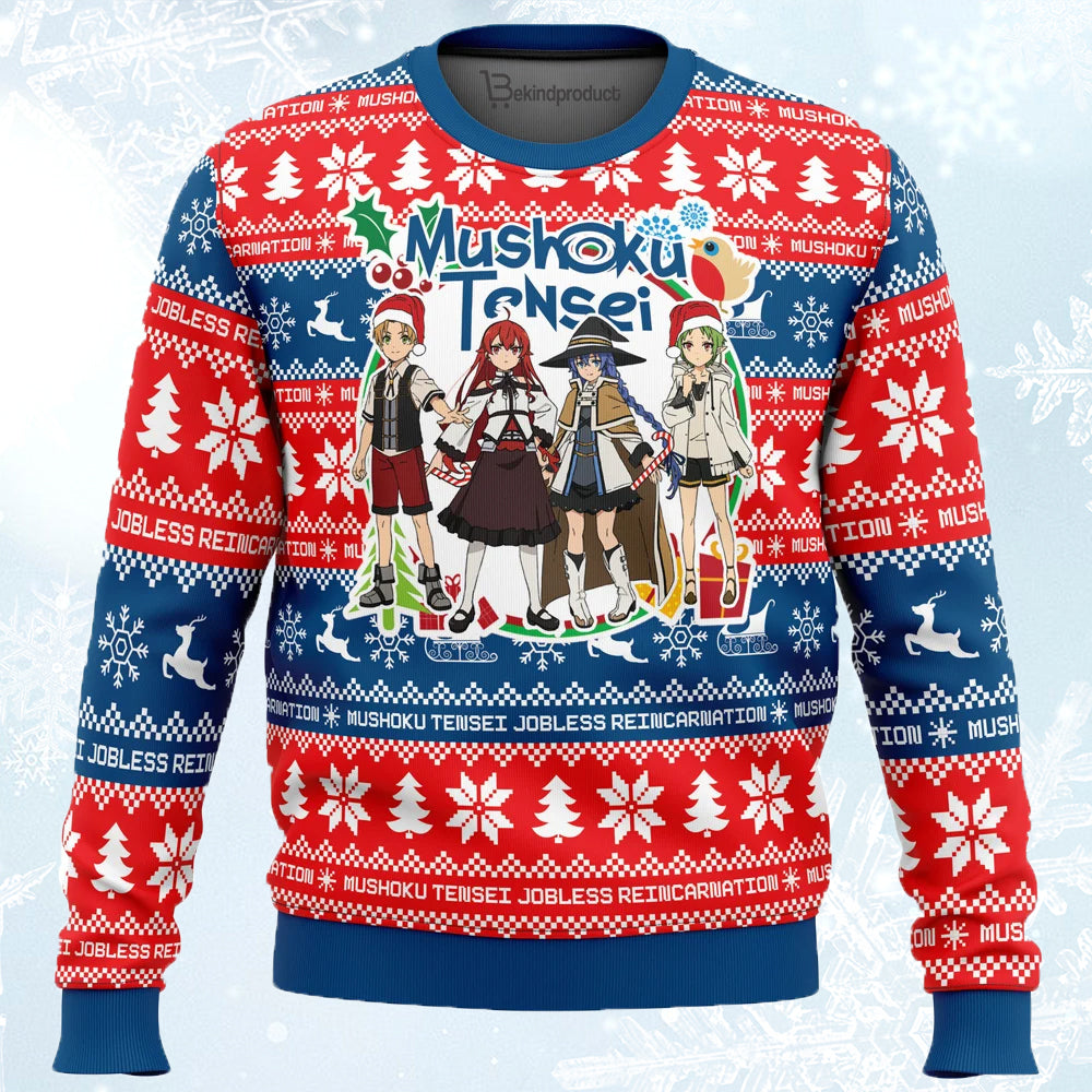 Christmas Joy Mushoku Tensei- Jobless Reincarnation Ugly Christmas Sweater For Men & Women Christmas Gift Sweater BH555 - WeCustomit