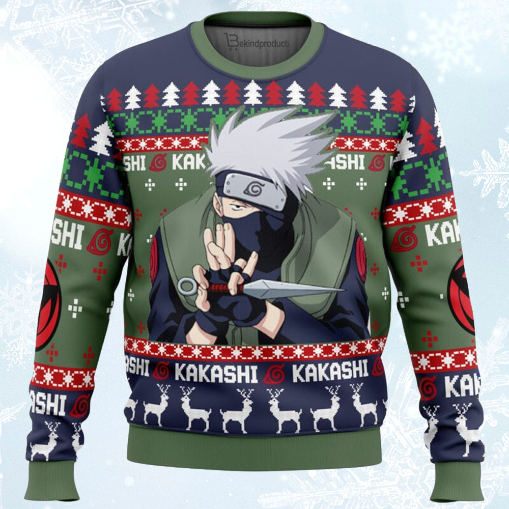 Christmas Kakashi Hatake Naruto Ugly Christmas Sweater For Men & Women Christmas Gift Sweater BH115 - WeCustomit