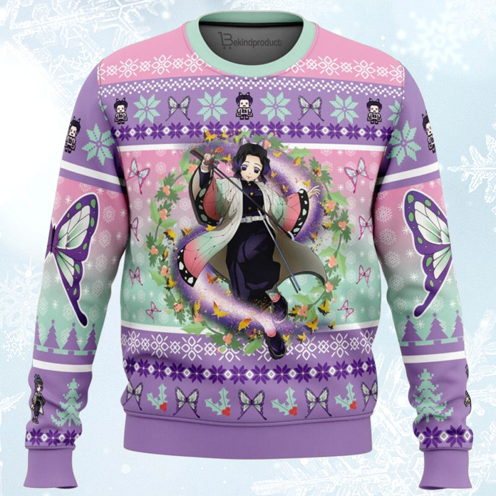 Christmas Kochou Shinobu Demon Slayer Ugly Christmas Sweater For Men & Women Christmas Gift Sweater BH154 - WeCustomit