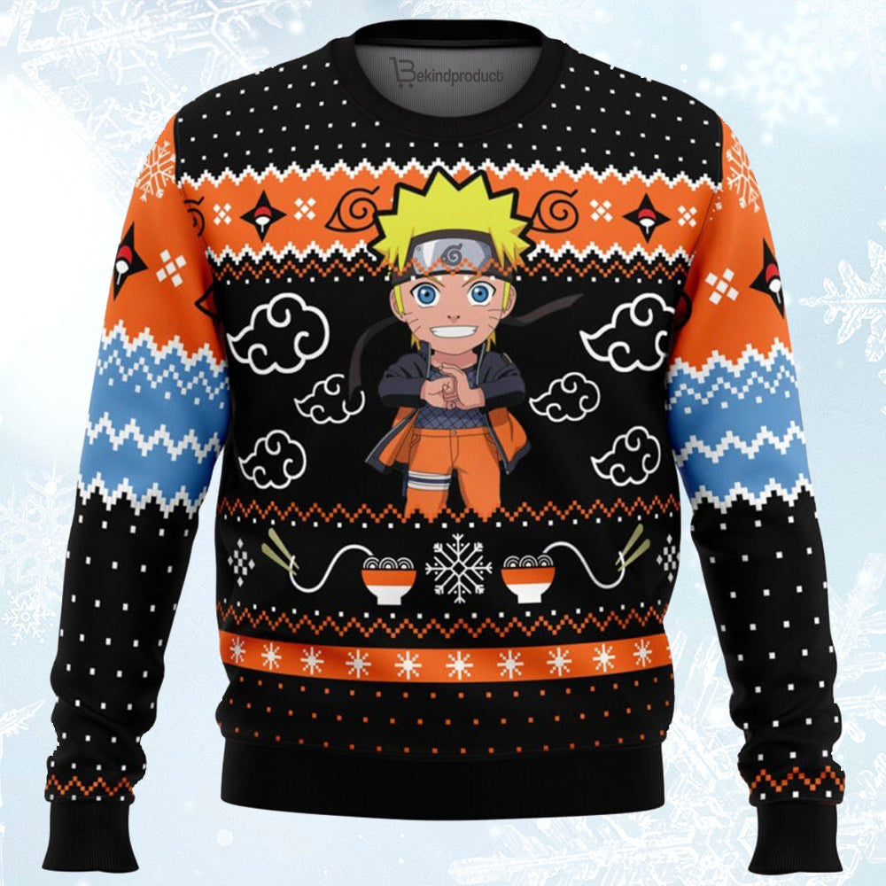 Christmas Ramen Uzumaki Naruto Ugly Christmas Sweater For Men & Women Christmas Gift Sweater BH114 - WeCustomit