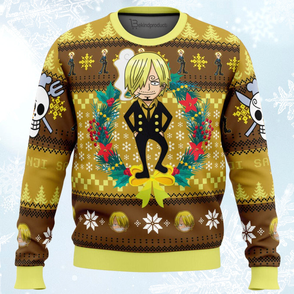 Christmas Sanji One Piece Ugly Christmas Sweater For Men & Women Christmas Gift Sweater BH393 - WeCustomit