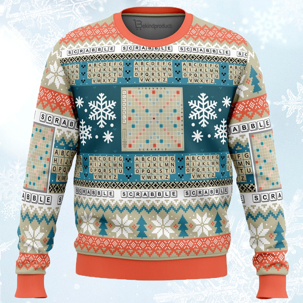 Christmas Scrabble Ugly Christmas Sweater For Men & Women Christmas Gift Sweater PT689 - WeCustomit
