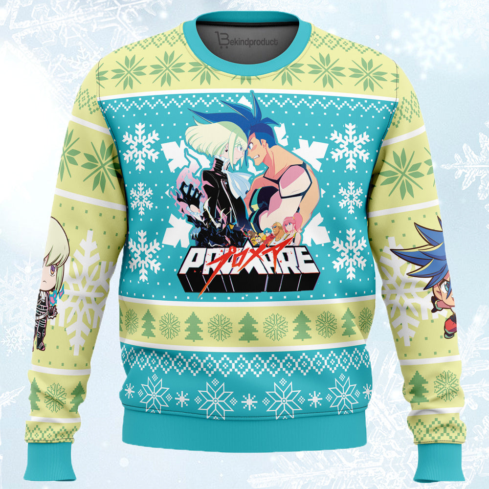 Christmas Snowflakes Promare Ugly Christmas Sweater For Men & Women Christmas Gift Sweater PT444 - WeCustomit