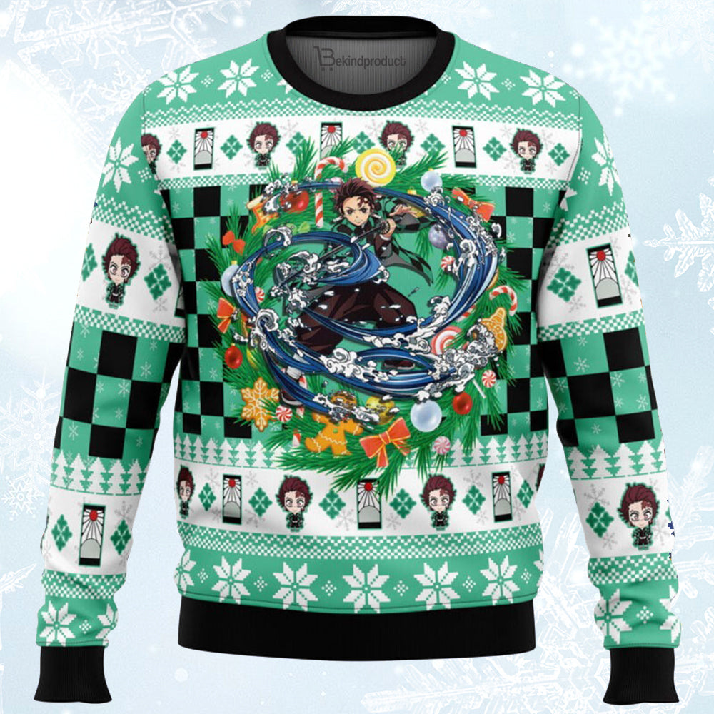 Christmas Tanjiro Kamado Demon Slayer Ugly Christmas Sweater For Men & Women Christmas Gift Sweater BH113 - WeCustomit