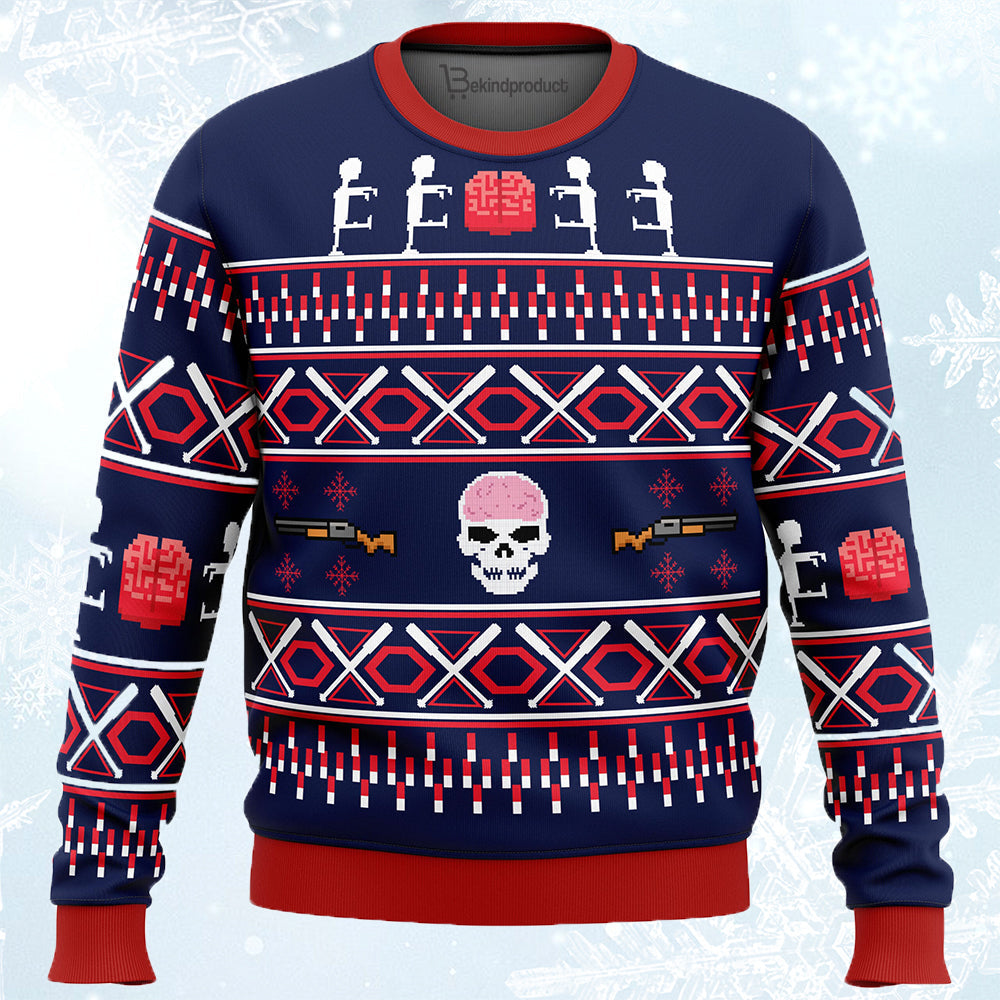 Christmas Zombie Ugly Christmas Sweater For Men & Women Christmas Gift Sweater PT445 - WeCustomit