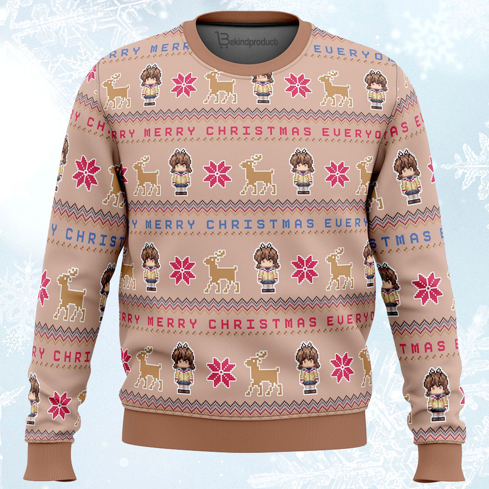 Merry Mery Christmas Furukawa Nagisa Ugly Christmas Sweater For Men & Women Christmas Gift Sweater PT332 - WeCustomit