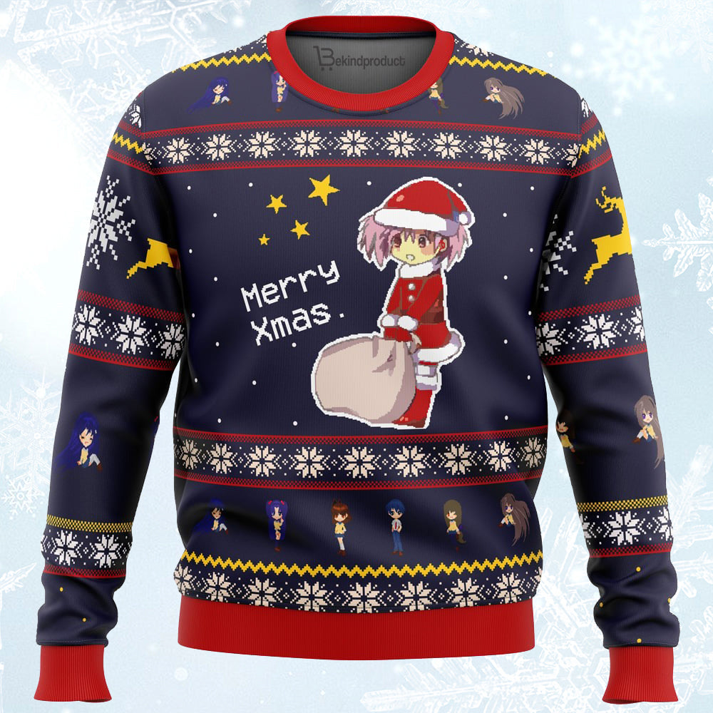 Clannad Merry Xmas Ugly Christmas Sweater For Men & Women Christmas Gift Sweater PT715 - WeCustomit