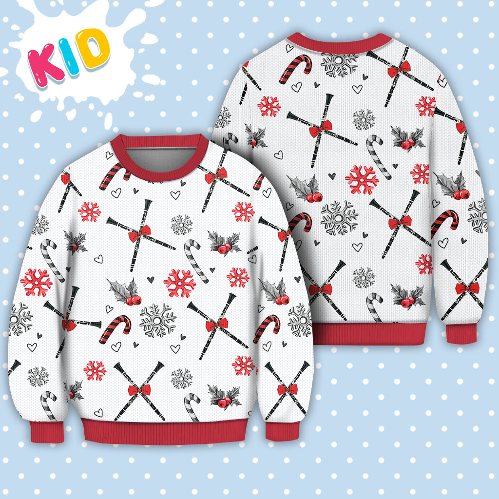 Clarinet Christmas Pattern Sweater Christmas Knitted Print Sweatshirt - Best Gift For Christmas, Noel - WeCustomit