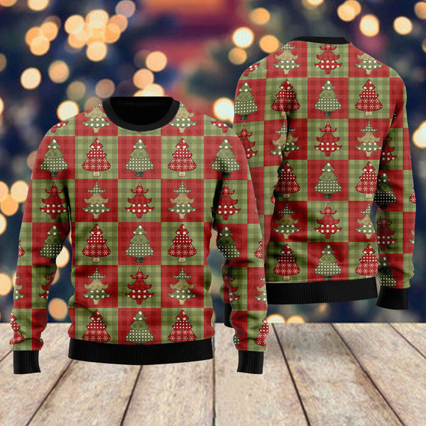 Classic Christmas Tree Pattern Ugly Christmas Sweater For Men & Women Christmas Gift Sweater US1077 - WeCustomit