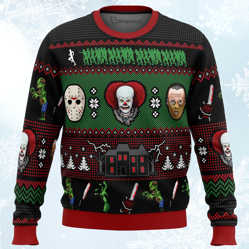 Classic Horror Christmas Ugly Christmas Sweater For Men & Women Christmas Gift Sweater PT291 - WeCustomit