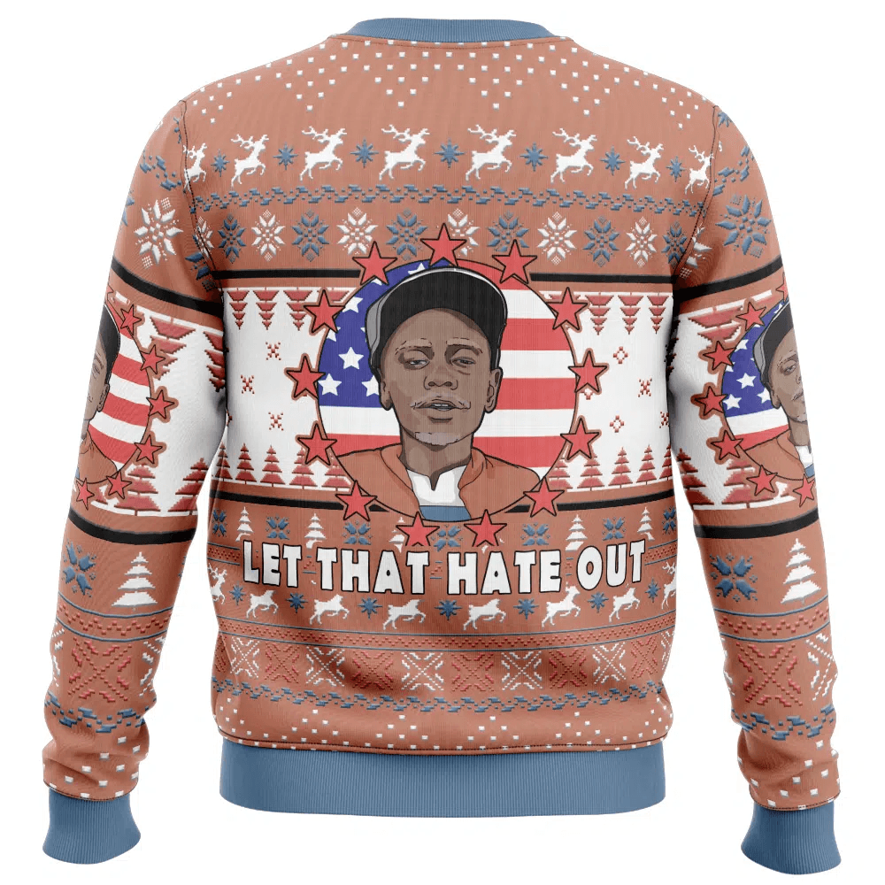 Clayton Bigsby Let That Hate Out Chappelle’s Show Ugly Christmas Sweater - WeCustomit