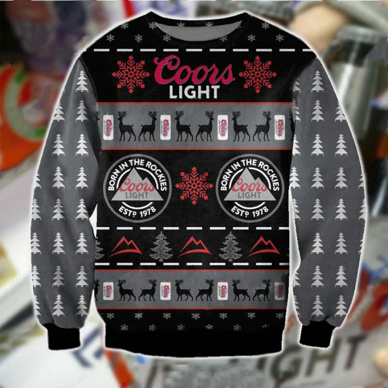 Coors Light Christmas Holiday Ugly Sweater - WeCustomit