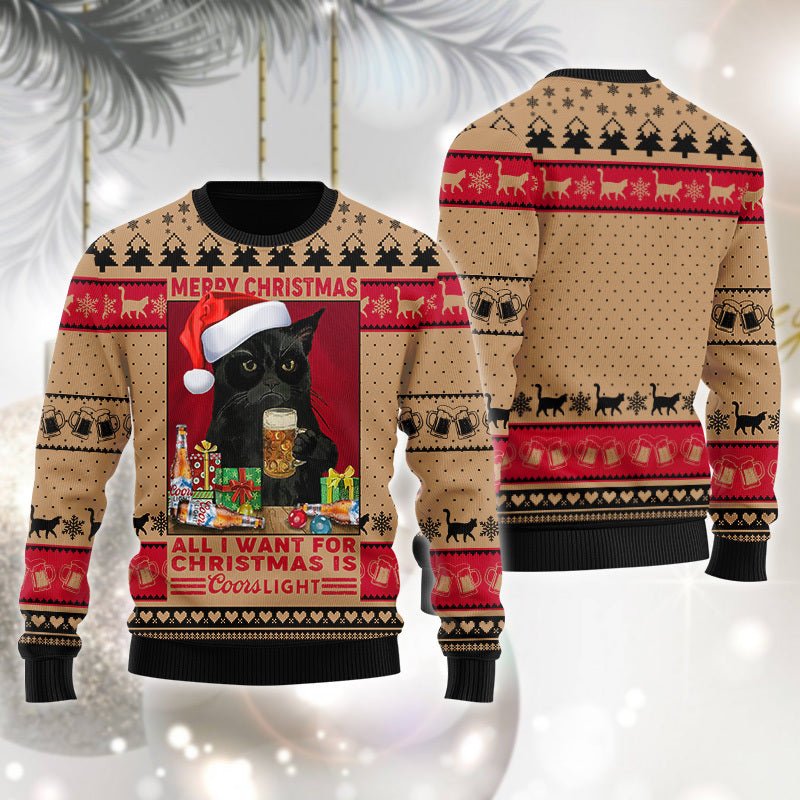 Coors Light Is All I Want For Christmas Ugly Sweater - WeCustomit