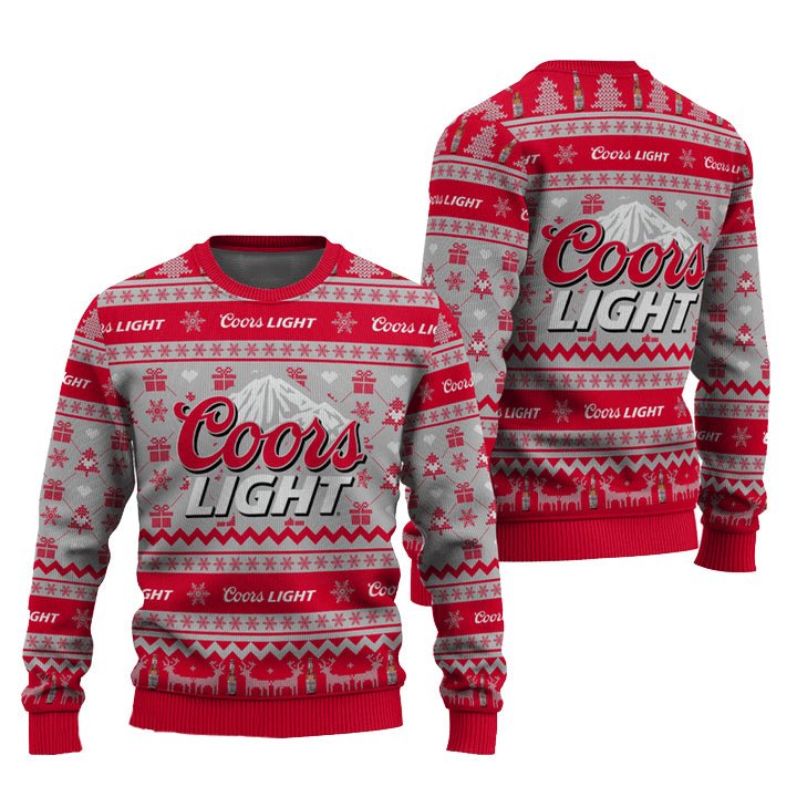 Coors Light Snowing Christmas Ugly Sweater - WeCustomit