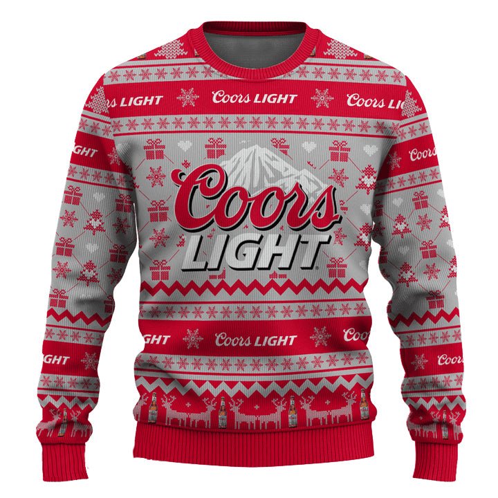 Coors Light Snowing Christmas Ugly Sweater - WeCustomit