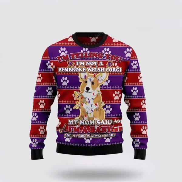 Corgi Baby Light Xmas Ugly Christmas Sweater For Men & Women Christmas Gift Sweater US3253 - WeCustomit