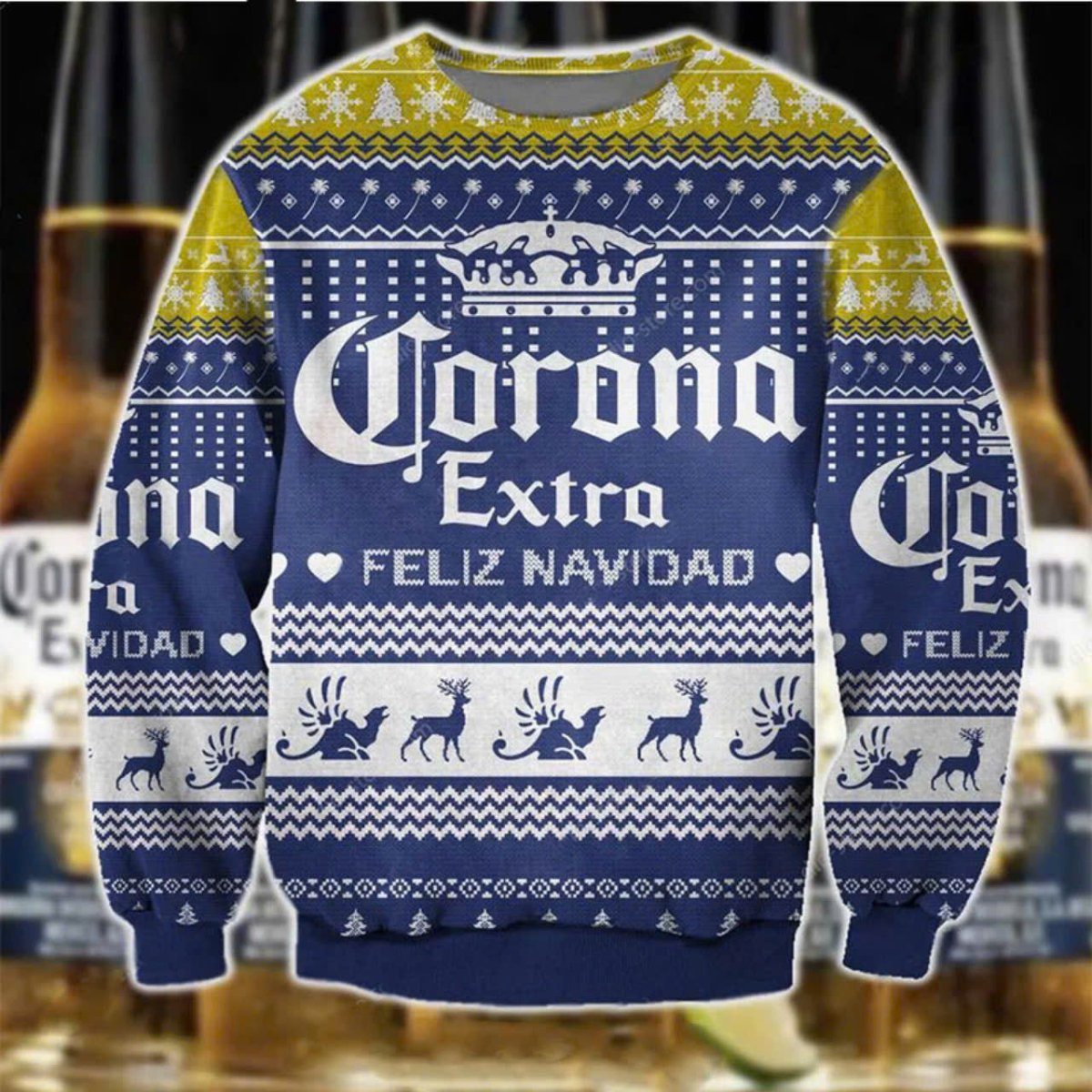 Corona Extra Feliz Navidad Ugly Sweater - WeCustomit