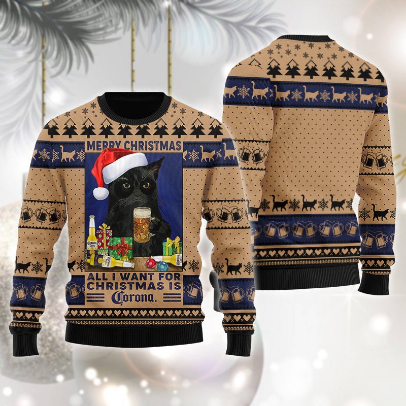 Corona Extra Is All I Want For Christmas Ugly Sweater - WeCustomit