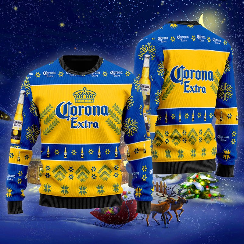 Corona Extra Xmas Ugly Sweater - WeCustomit