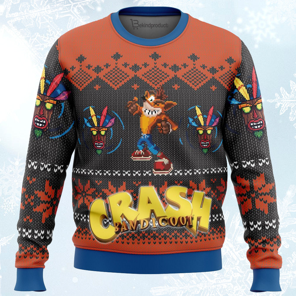 Crash Bandicoot Alt Ugly Christmas Sweater For Men & Women Christmas Gift Sweater PT153 - WeCustomit