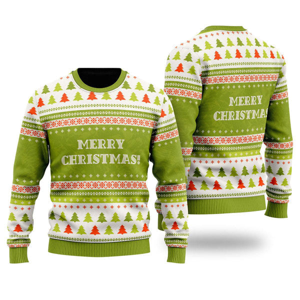 Crazy Green Christmas Pattern Ugly Christmas Sweater For Men & Women Christmas Gift Sweater US1078 - WeCustomit