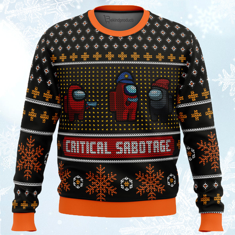 Critical Sabotage Among Us Ugly Christmas Sweater For Men & Women Christmas Gift Sweater PT556 - WeCustomit