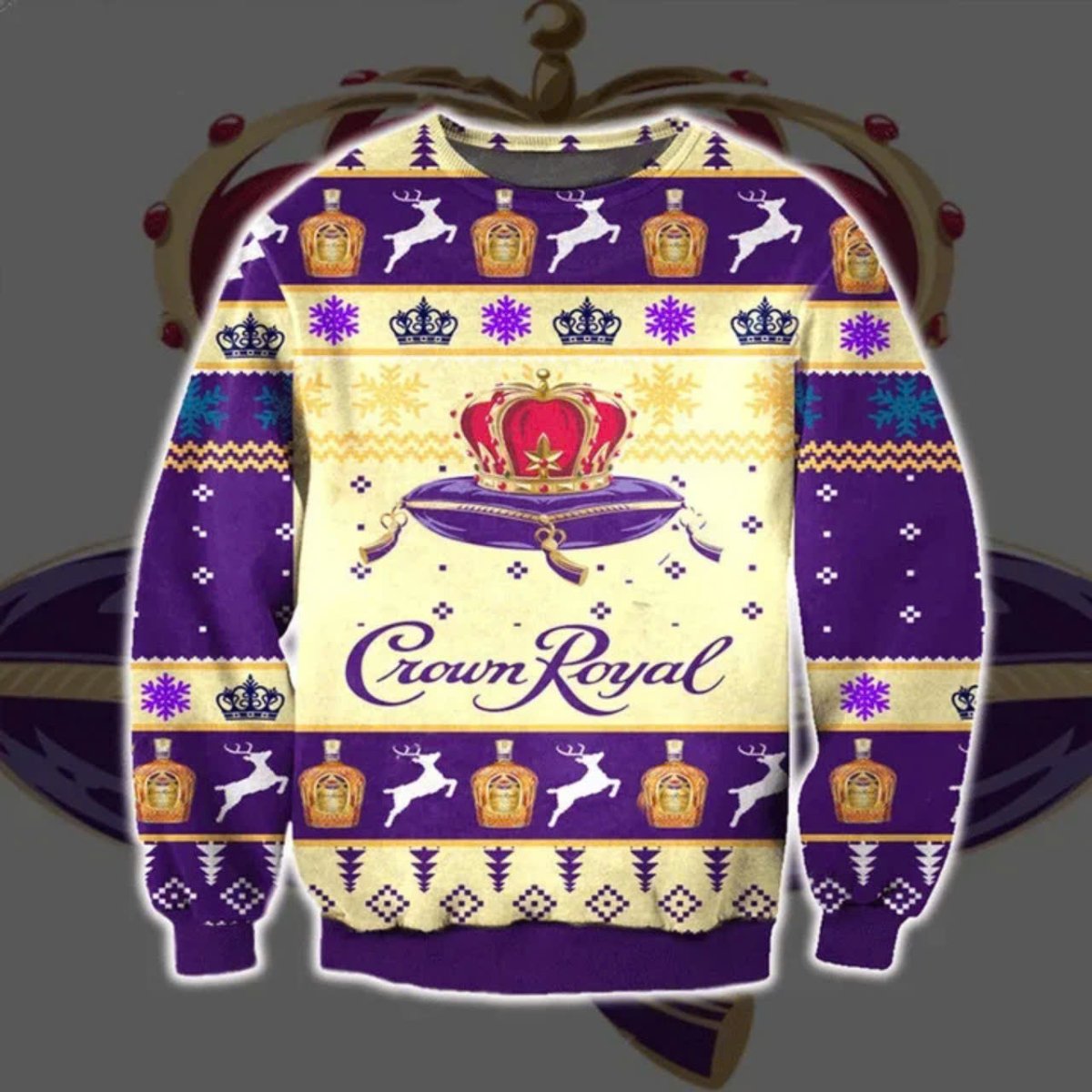 Crown Royal Christmas Holiday Ugly Sweater - WeCustomit