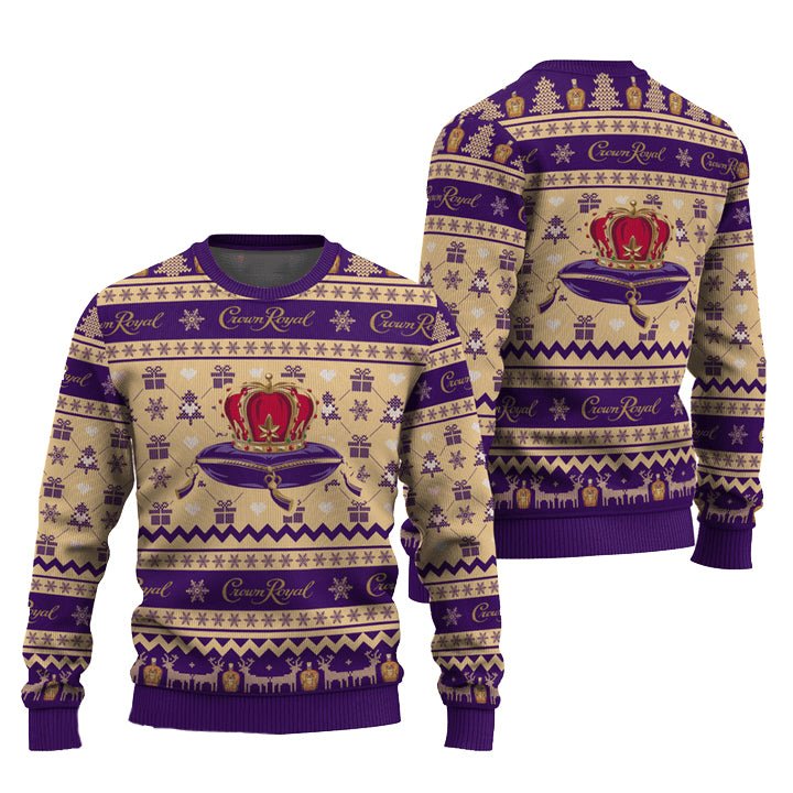 Crown Royal Snowing Christmas Ugly Sweater - WeCustomit