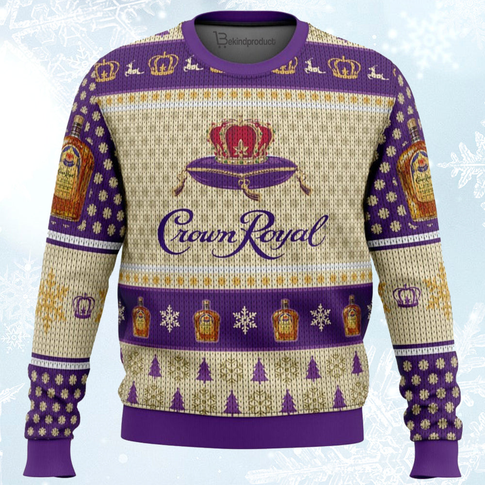 Crown Royal Whiskey Of Us Ugly Christmas Sweater For Men & Women Christmas Gift Sweater BH076 - WeCustomit