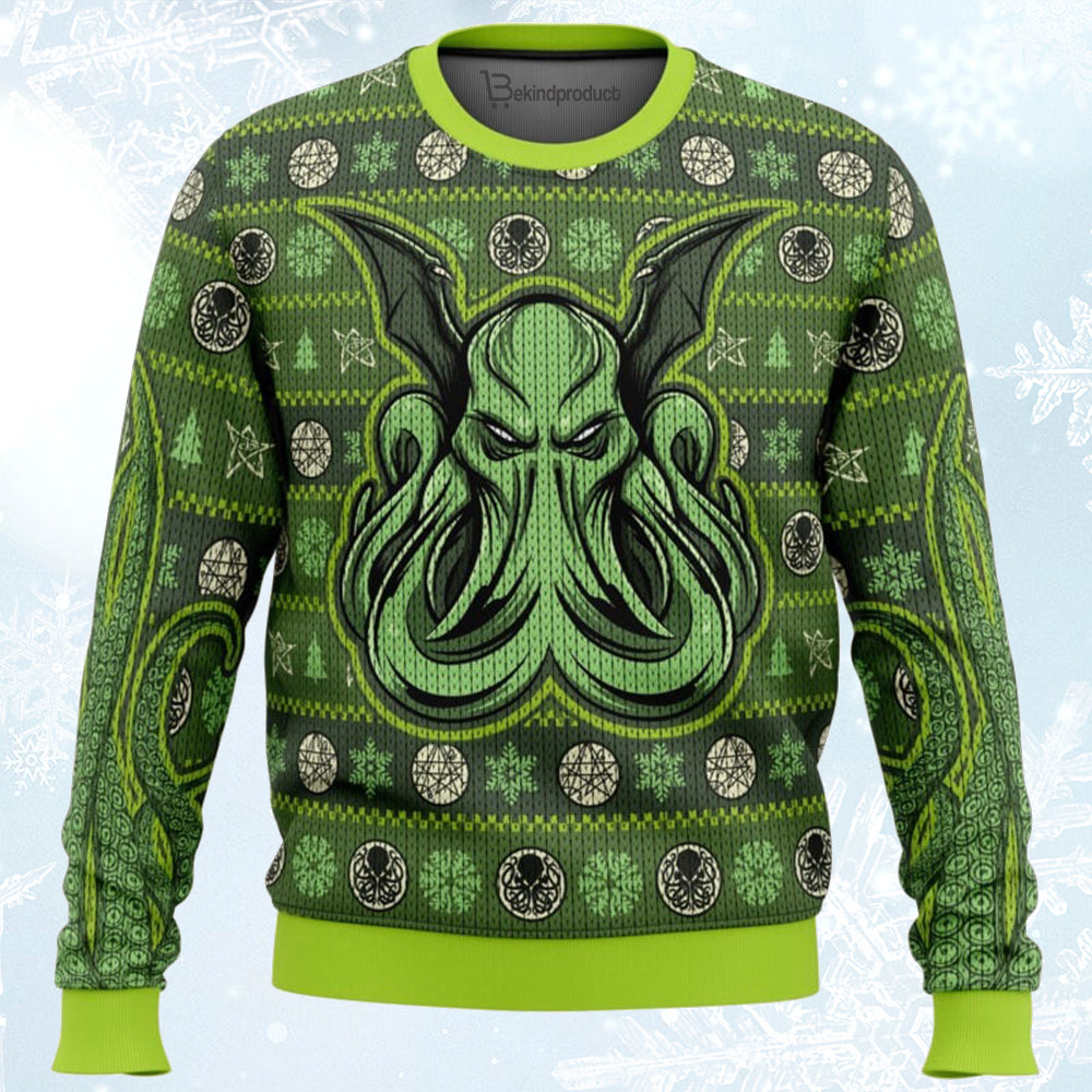 Cthulhu Ugly Christmas Sweater For Men & Women Christmas Gift Sweater BH151 - WeCustomit