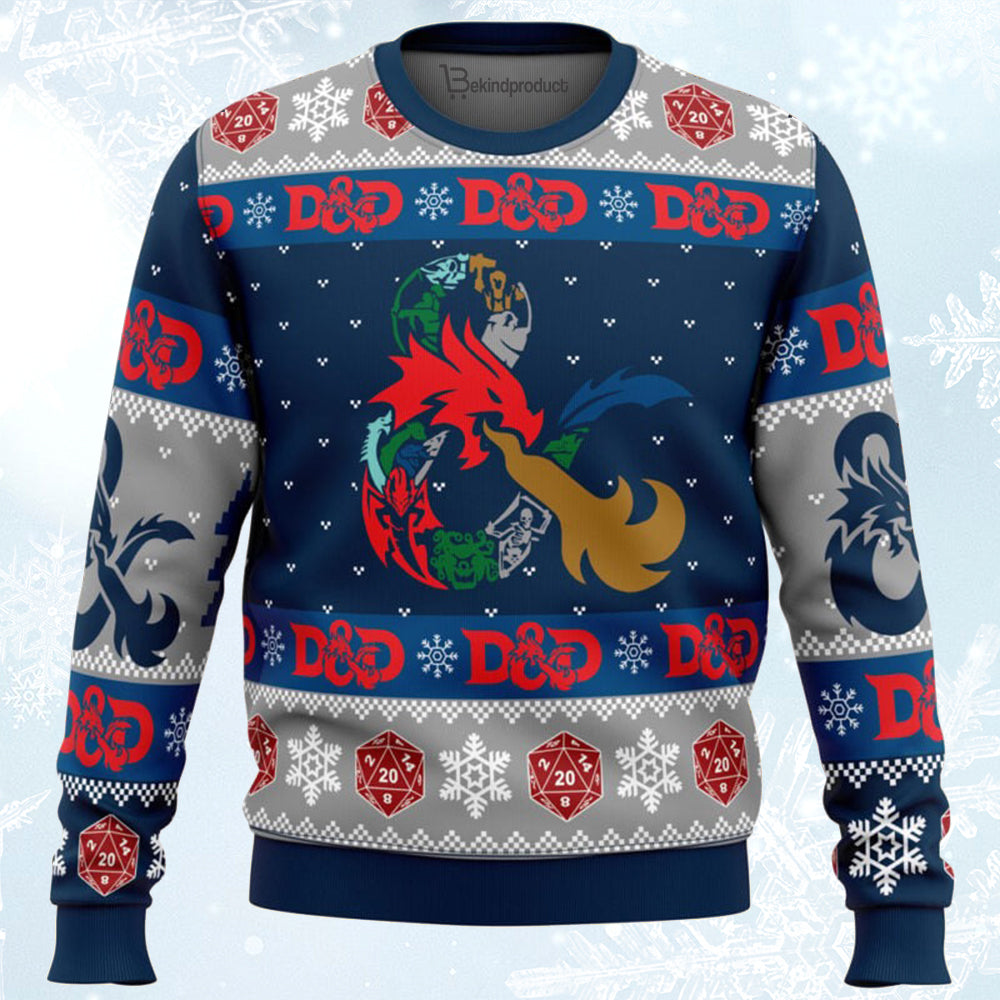 D-20 Dungeons & Dragons Ugly Christmas Sweater For Men & Women Christmas Gift Sweater BH230 - WeCustomit