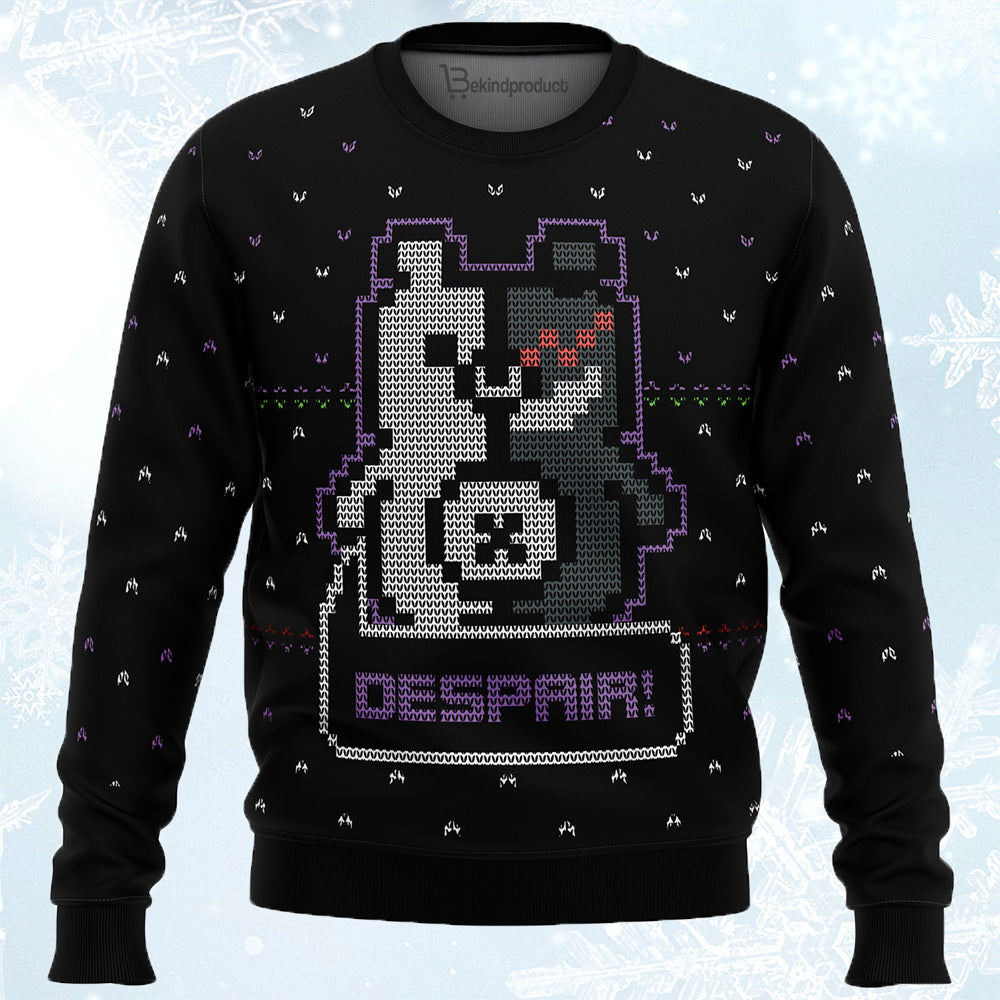 Danganropa Monokuma Despair Ugly Christmas Sweater For Men & Women Christmas Gift Sweater PT558 - WeCustomit